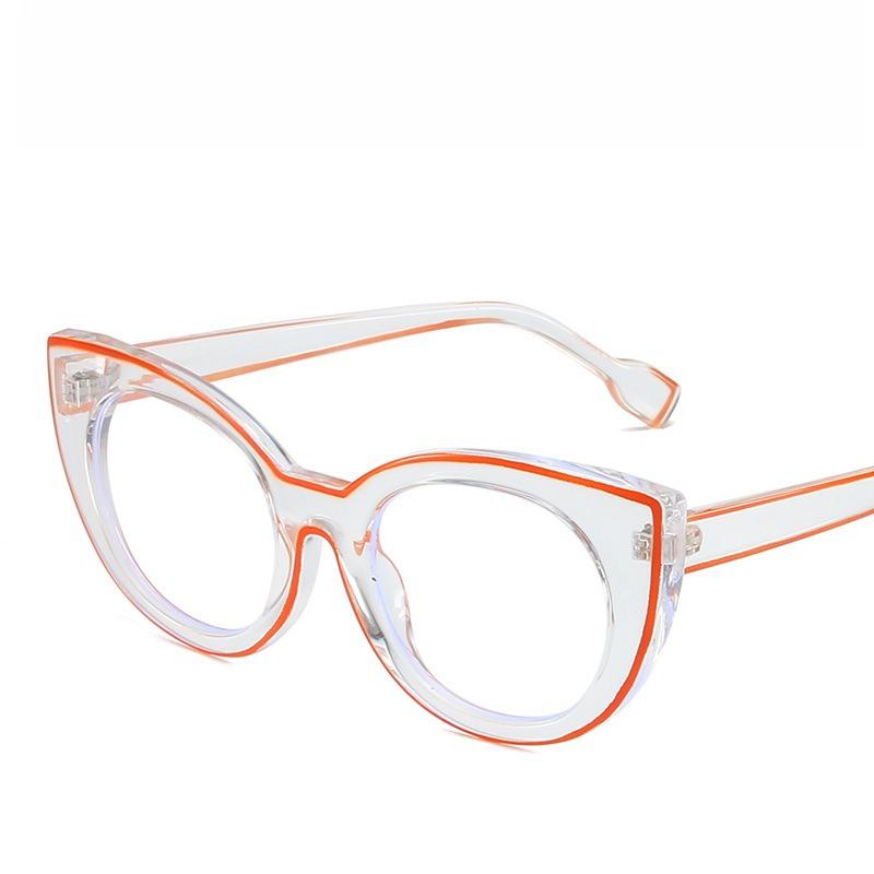 

Retro Anti Blue Light Glasses Cat Eye Glasses for Women Premium Brand Designer Eyewear Punk Cartoon Line Frame