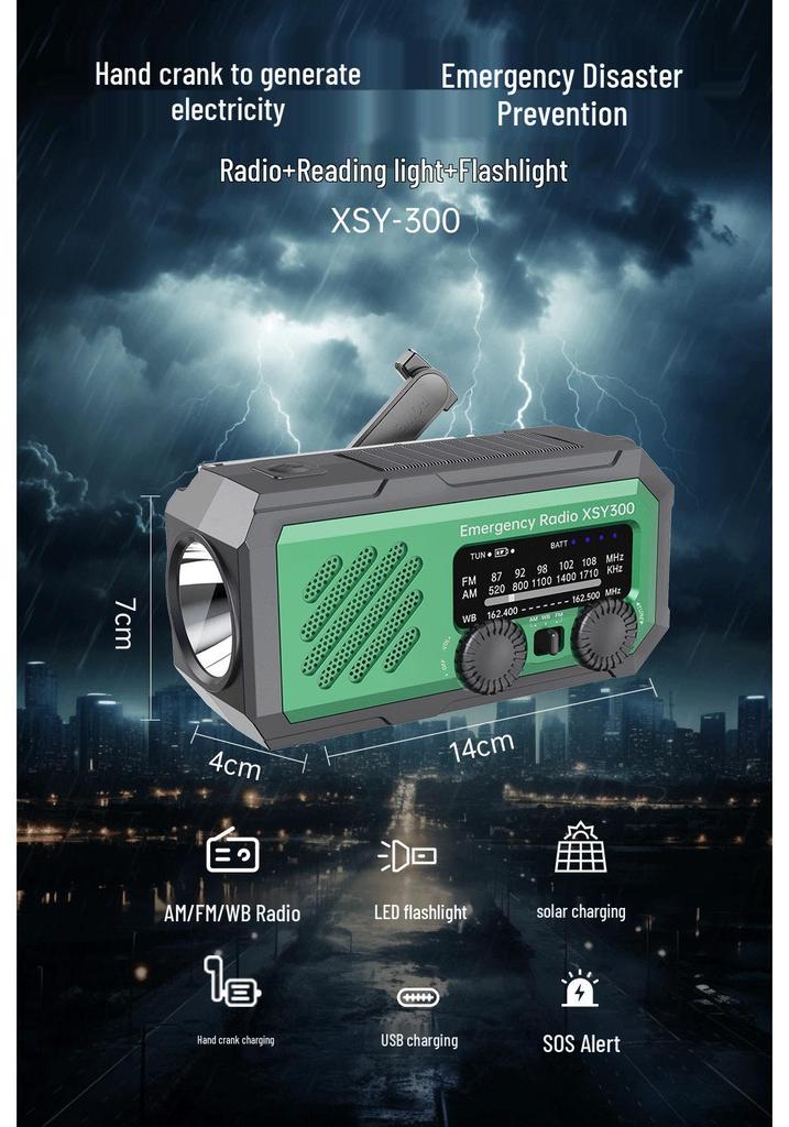 Multifunctional Outdoor Emergency Flashlight Radio