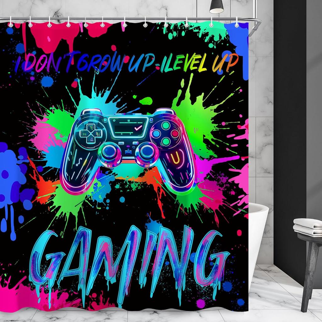 Moderní abstraktní sprchové závěsy pro koupelnu Barevné graffiti umění Sprchový závěs Vtipné Cool Muži Dospívající Chlapci Polyester Vana