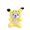 12cm Cute Popular Pikachu Bear Stuffed Dolls Hanging Ornament Plush Keychain Toys Keyring