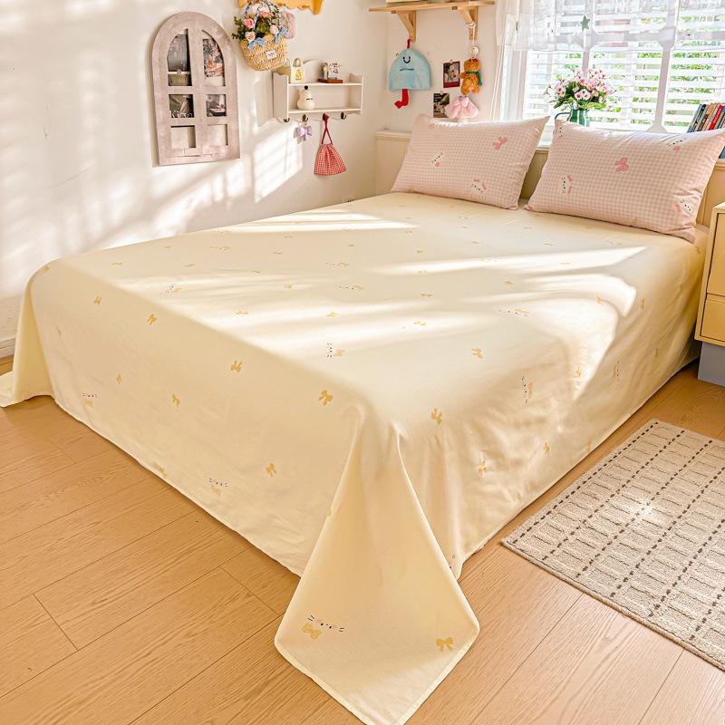 Pure Cotton Fresh Style Four-Piece Bedding Set for Spring/Summer - 2026 Edition (Fits 1.8m Beds)