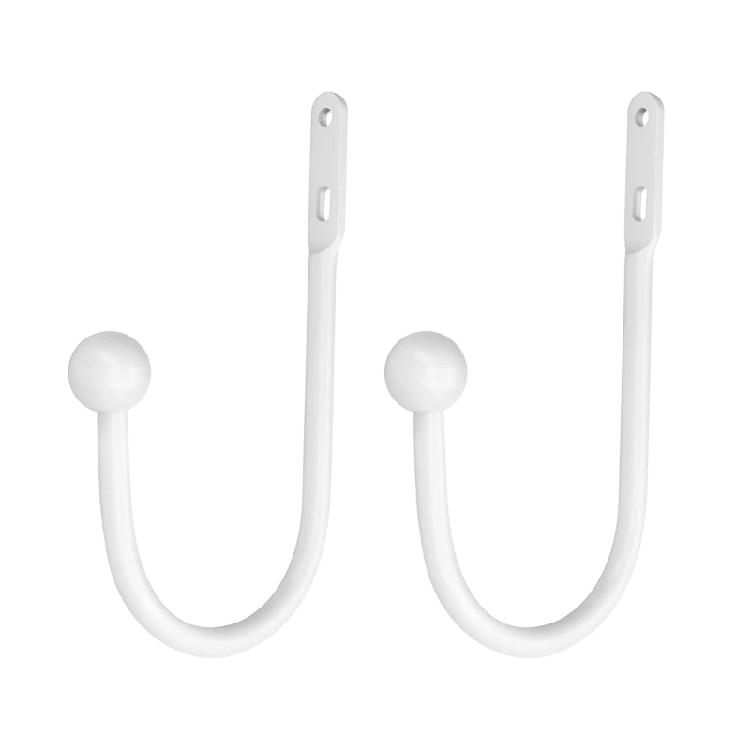 2/4 Pezzi Gancio da Parete per Tende Supporti per Tende Metallici Supporti Laterali per Tende Appendi Porta per Tende Facili da Installare