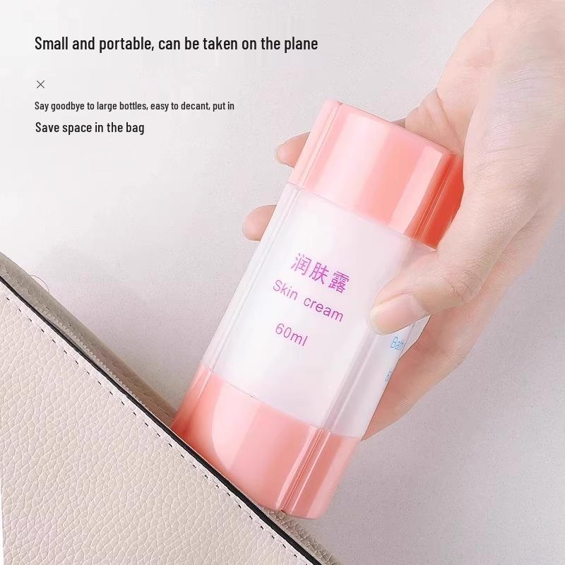 Travel Bottle 4-in-1 Set: Portable Large-Mouth Dispenser for Toiletries and Makeup