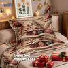 3pcs imitation relief Christmas tree print coreless duvet set multi size bedroom bedding holiday decoration machine washable