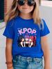 Kpop Cartoon Print Grafik Kinder T-Shirts Lustiges Geschenk für Fans Harajuku T-Shirts Sommer Oberteile Kurzarm Oberteile Kinderbekleidung