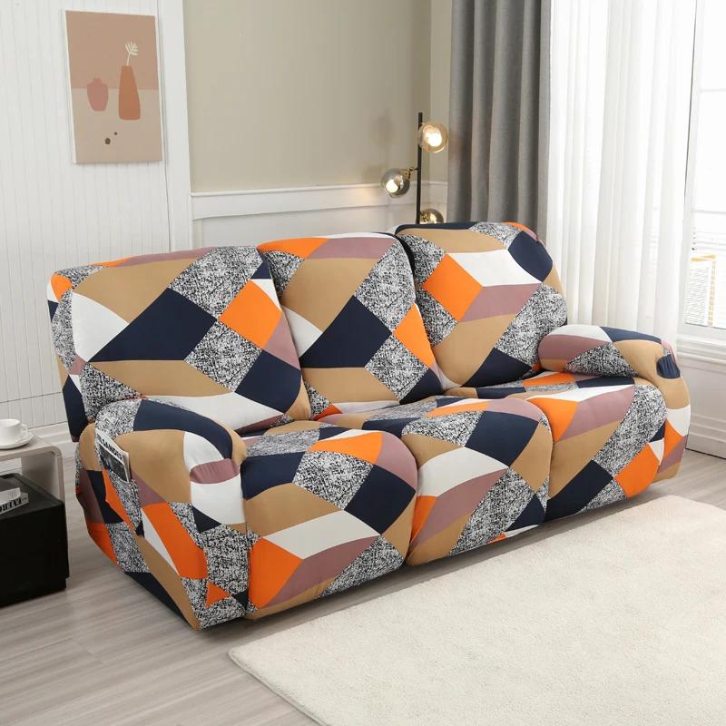2/3 Seater Spandex Recliner Sofa Cover Stretch Couch Protector for Living Room Relax Lazy Boy Armchair Covers for Home Decor