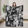 The Vampire Diaries Damon Salvatore Serie TV Coperta Decorativa in Flanella Plaid per Arredamento Casa Calda Morbida Copriletto Regalo