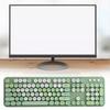 2.4Ghz Wireless 104 Key Keyboard and Mouse Set   Desktop Cute Keyboard for Computer(Black Red Mixed Color )
