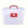 1pc Portable Medicine Box - 3-Layer First Aid Organizer for Travel/Home | Red Design, Compact PP Storag