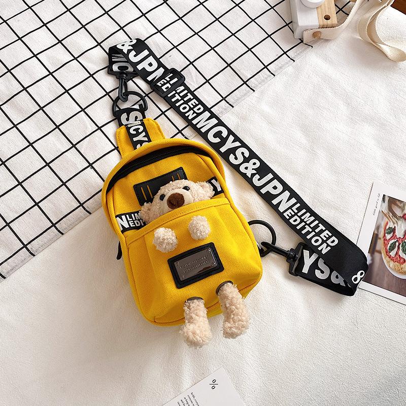 Cute Small Bag Women's New Internet Celebrity Versatile Canvas Crossbody Breast Bag Trendy Cool Female Student Shoulder Bag