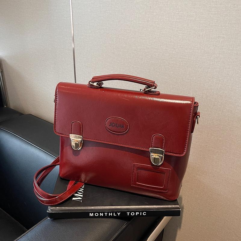 Retro Style Backpack Women's New Class Commuter Portable Shoulder Bag Backpack Advanced Sense Versatile Small Schoolbag