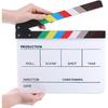 Hilitchi Acrylic Plastic Slate 25x30cm/10x12" Dry Erase Director's Film Clapboard Cut Action Scene Clapper Board Slate with Color Sticks