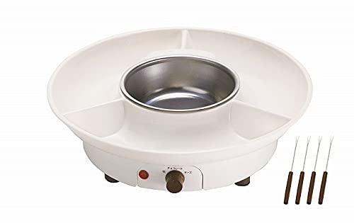 LITHON KDFD-002W Multi Fondue Fondue Pot - Detachable, Easy to Clean, Washable, with Tray, High Temperature Design, Includes Fondue Fork