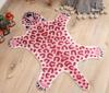 Pink Faux Animal Fur Leopard Print Rug Stain-resistant Water-absorbent Carpet Living Room Bedroom Sofa Coffee Table Home Decor