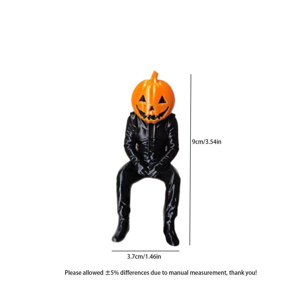 Xiaomi Halloween Tabletop Ornaments Pumpkin-headed Figure In Sitting Position Display Stand Furniture Gift Table Decoration