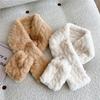 Neuer Imitat Rexkaninchenfell Kreuzschal Winddicht Kältefest Halskragen Dick Warmhalten Gestricktes Halstuch Damen