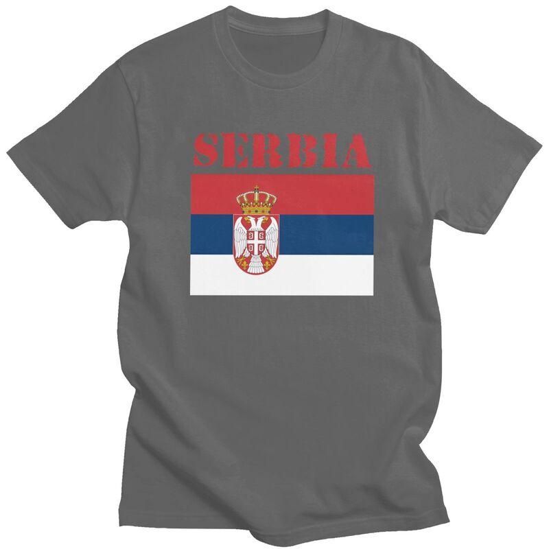 Custom Mens Serbia Flag T Shirt ShortSleeve Cotton Tshirts Tshirt Casual Tees Clothing