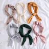 60cm Einfarbiger Halstuch Hijab Schal für Frauen Weiches Satin Stirnband Haarschals Damen Quadratische Schals Kopftücher für Damen