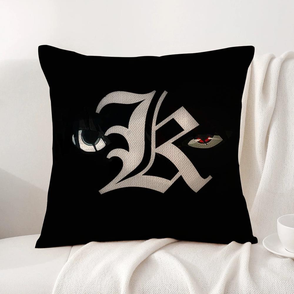 D-Death N-Note Cushion Cover Summer Coolness Linen Fabric Double-Sided Printing Pillow Case Sofa Home Decor Gift