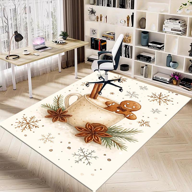 1 Stück Heiße Schokolade Lebkuchenmann Extra Groß Rutschfester Boden Teppich, Büro, Familie, Schlafzimmer, Großer Bereich Teppich Innen Teppiche, Lebendige Farben