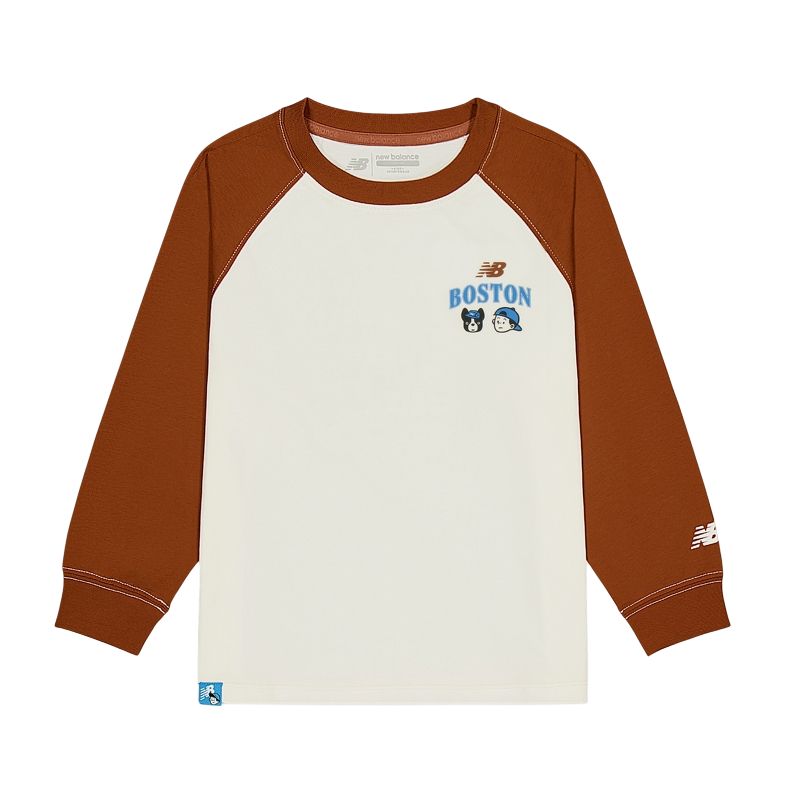 New Balance Kids T Shirts Crew Neck Moderate 7DF34033-BW 110