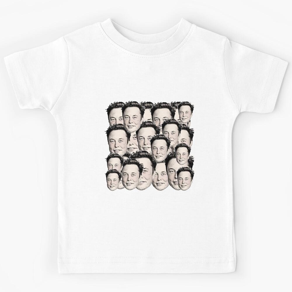 Elon Musk Collage ????? 90s Style Aesthetic Design Kids T-Shirt 150