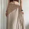Shell Triangle Hip Scarf Solid Color Waist Belt Fashion Crochet Short Skirt Wrap  Daily