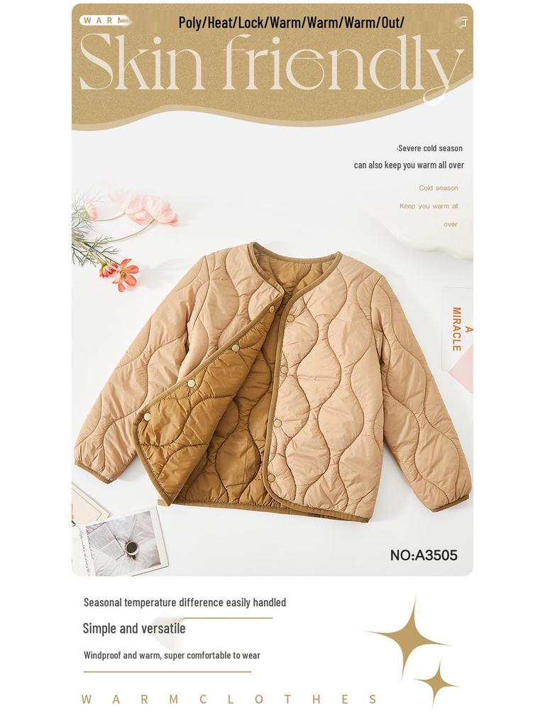 Children's Insulated Wool-Down Jacket: Warm, Long-Sleeve Uniform for Boys & Girls