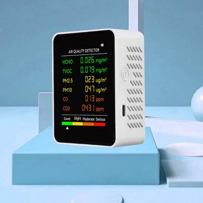 6 In 1 PM2.5 PM10 HCHO TVOC CO CO2 Multifunctional Air Quality Detector CO Carbon Dioxide Formaldehyde Monitor