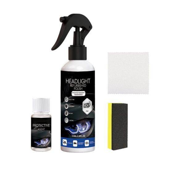 Scheinwerfer-Reparaturset Behebt Vergilbung Beschlag Oxidation Auto-Scheinwerfer mit Poliermittel UV-Schutzspray