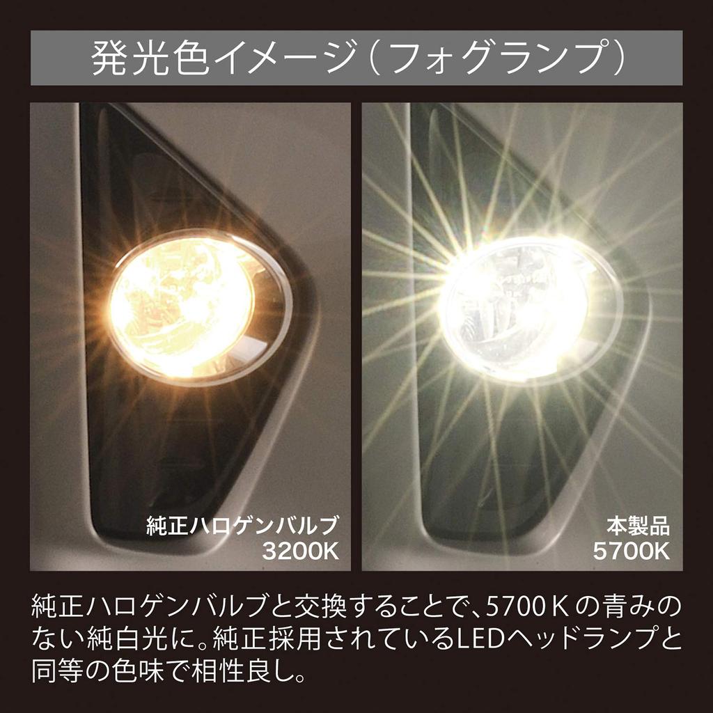 Carmate BW5134 GIGA F2800 Series PSX26W 5700K LED Fog Lamp for Cars, 1,400 lm, Compatible with Vehicle Inspection