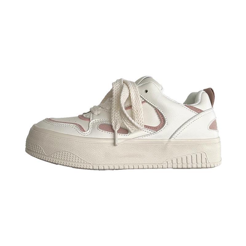Spring and Autumn Breathable Cute Big Head Shoes Female Students Versatile 2025 Autumn New Casual Board Shoes Trendy Little White Shoes