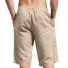 Herren Leinen Shorts Elastischer Bund Schnelltrocknende Shorts Herren Einfarbige Atmungsaktive Wadenlange Hose Mann Leichte Tägliche Strandshorts Sommerhosen