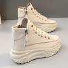 High-top Shoes Women's Summer Women's Shoes Round Toe Shoes Increased Thick-soled Casual Sneakers Street Shooting Plus Size Shoes