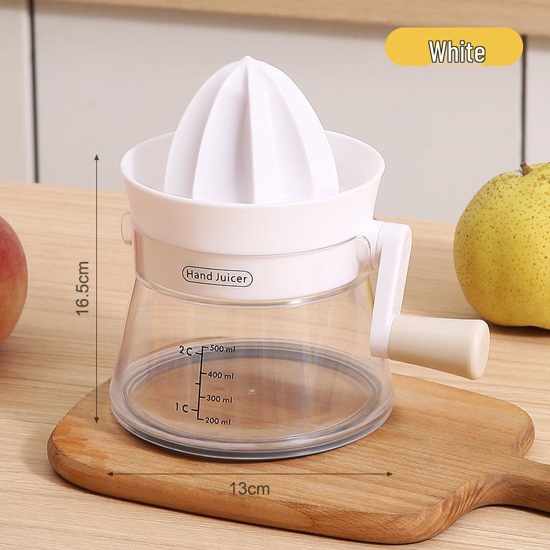 

Manual Hand-Crank Juicer for Oranges and Lemons - Multifunctional Compact Fruit Presser.
