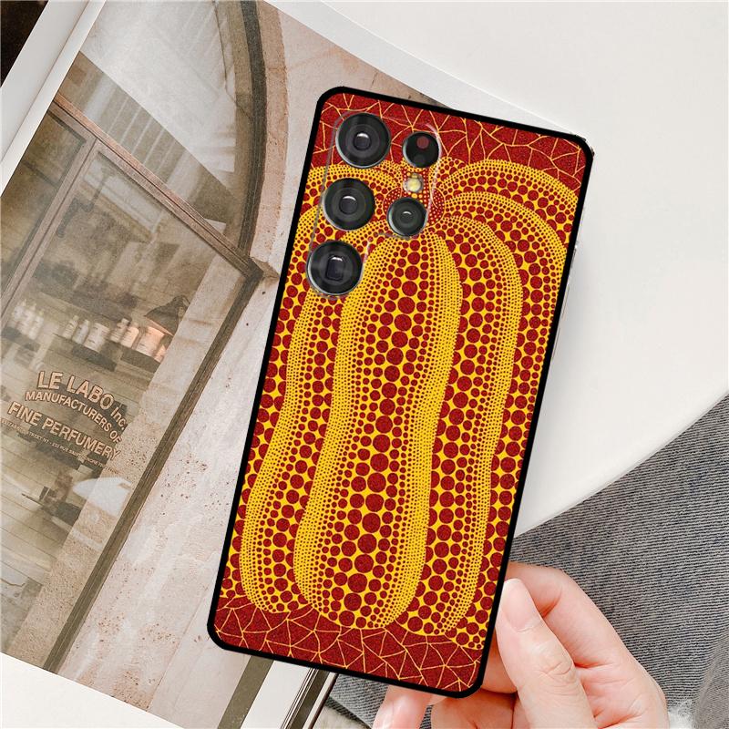 Yayoi Kusama Pumpkin Art Phone Case For Samsung Galaxy S23 S22 Ultra Note 20 Note 10 S8 S9 S10 Plus S20 FE S21 Ultra