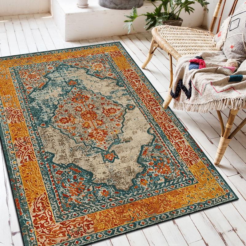 Geometric Carpet Ethnic Style Home Decor Living Room Sofa Area Rugs Non-slip Bedroom Bedside Floor Mat Hallway Bathroom Doormat