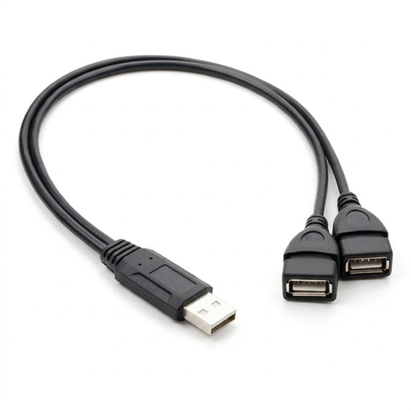 2 in 1 USB 2.0 Cable Double Splitter Adapter One To Two Female To Male Power Extension High Quality