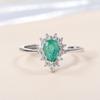 Luxus Natur Smaragd Tropfenform Ringe - Mai Geburtsstein Damen Weltweiter Versand Rhodinierte 925er Silber
