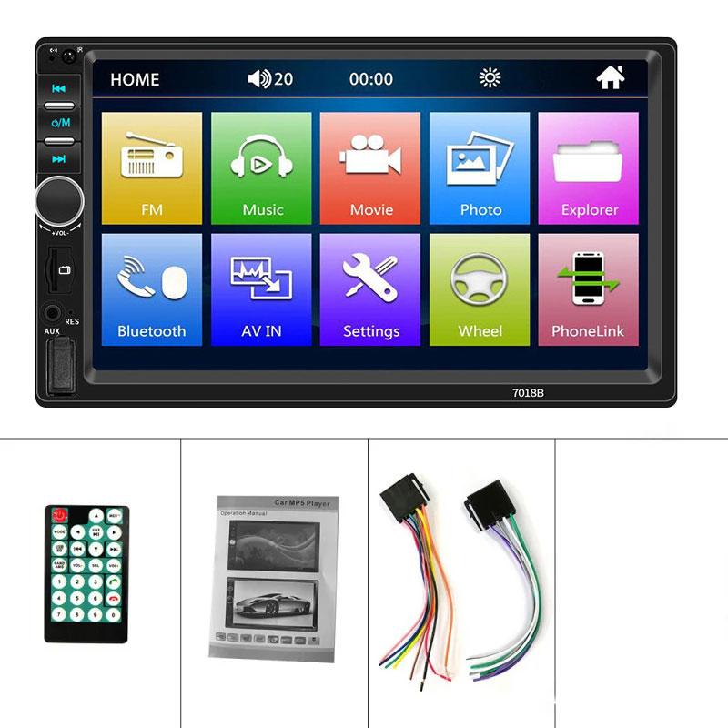 

Acodo 7 FM-радио MP5 Проводной Carplay Android Auto Bluetooth-соединение 2Din Мультимедийный проигрыватель 7018b Mirror Link Вход заднего хода