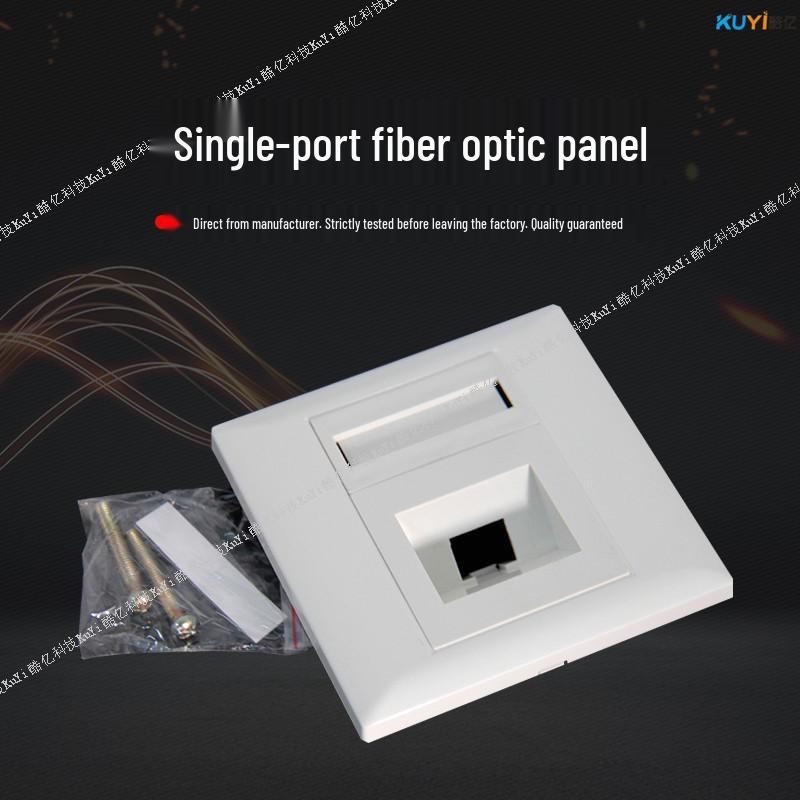 86 Type Angled SC Single Port Fiber Optic Panel: Simplex Coupler Surface/Flush Wall Mount Socket
