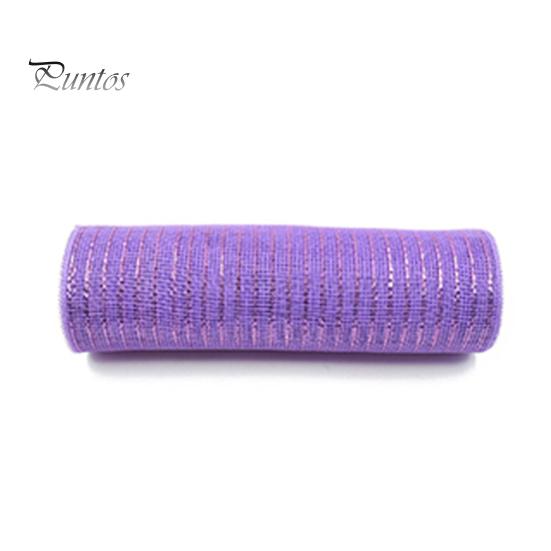 DIY Decorative Mesh Ribbon Wreath Vibrant Color Widely Used Christmas Tree Mesh Ribbon Garland Decoration