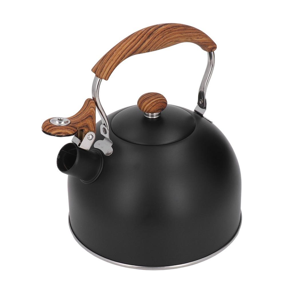 Folding Handle Whistling Tea Kettle 2.5L Capacity Stovetop Tea Kettle Tea Brewing