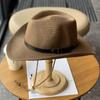 Cappello di Paglia Estivo Western Cowboy 62cm Oversize Testa Grande Tesa Arrotolata per Uomini Donne Protezione Solare Cappello Protezione UV