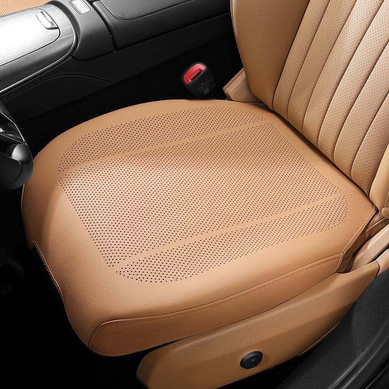 

Для Tesla Подушка для автомобиля Кожа наппа Дышащий протектор Мат Летний Нескользящий Подушка на сиденье автомобиля Автоаксессуары коричневый