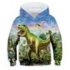 Jungen Tier Dinosaurier Hoodie Langarm Herbst Winter Mode Coole Kinder Outdoor Täglich Normale Passform