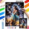Oil Painting Kit, Princess Jasmine Fantasy Home Decor Handmade Gift, Elegant Dreamy Magical Night Light Painting Art Crafts Set