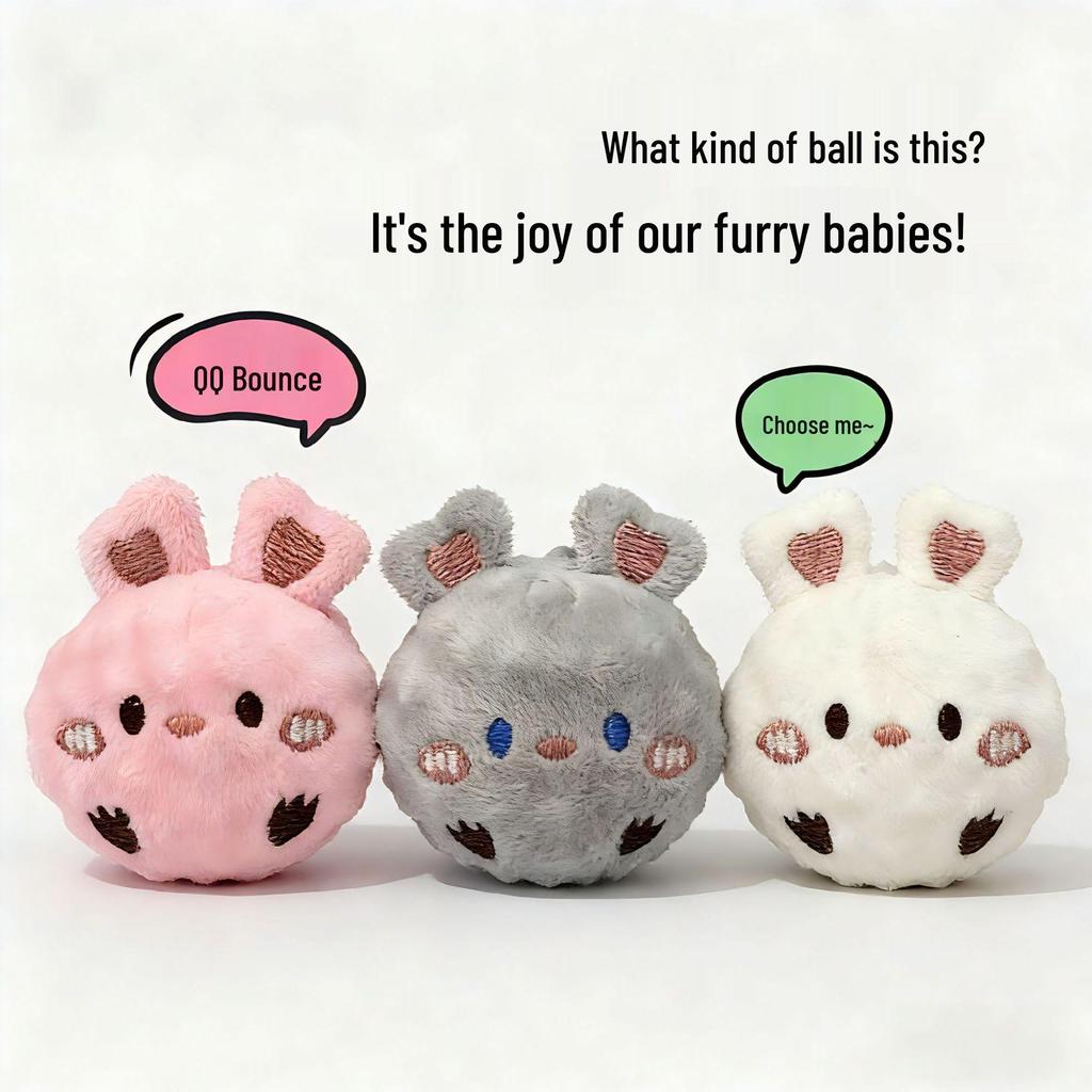 Popular Pet Toy: Small Dog Plush Spiky Ball - Teething, Chewing, Squeaky, Bouncy Animal Shape