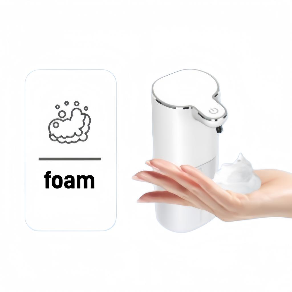 Automatic Foam Soap Dispenser Touchless USB Rechargeable Smart Infrared Sensor Wall Mount Countertop For Bathroom Kitchen Home
