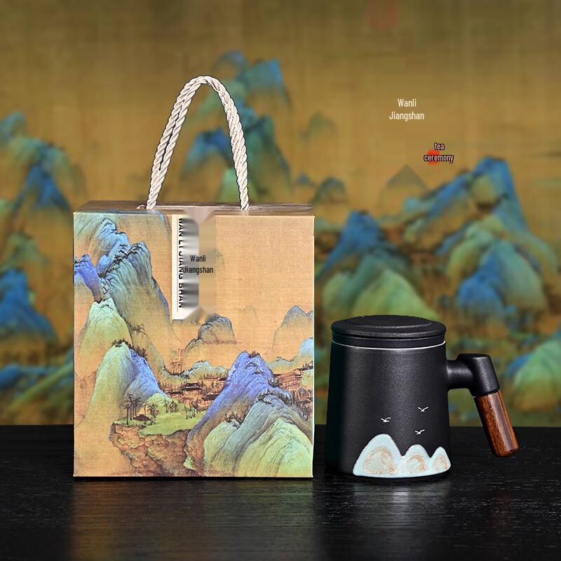 Junsun 17LB Scenic Ceramic Tea Mug Gift Box Set